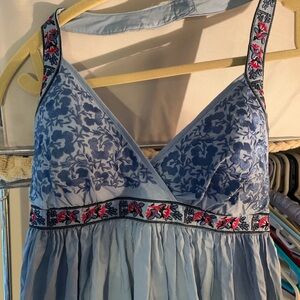 Gorgeous Embroidered long halter dress